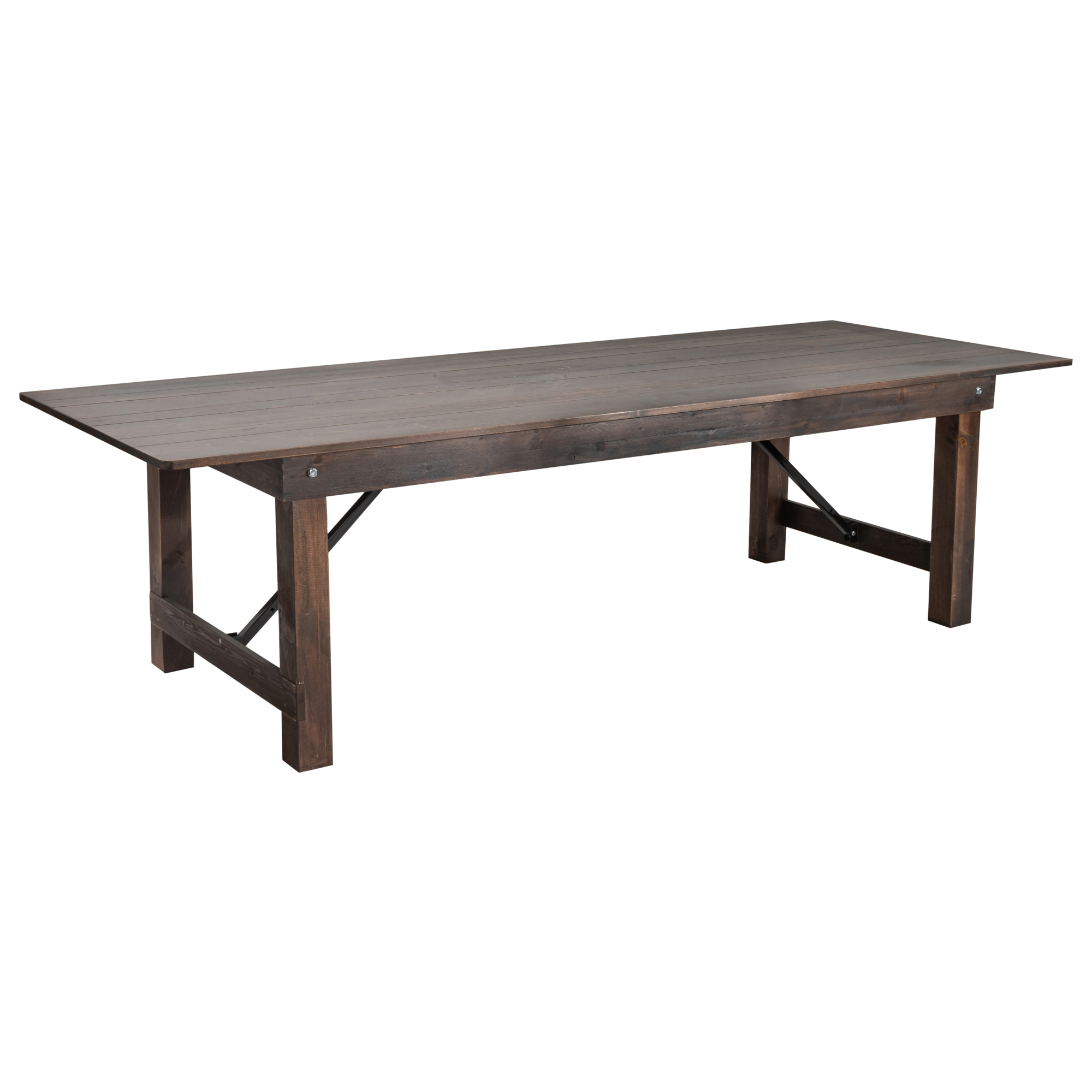 Flash Furniture, 9ft. x 40in. Mahogany Solid Pine Folding Farm Table, Height 30 in, Width 40 in, Length 108 in, Model# XAF108X40MG